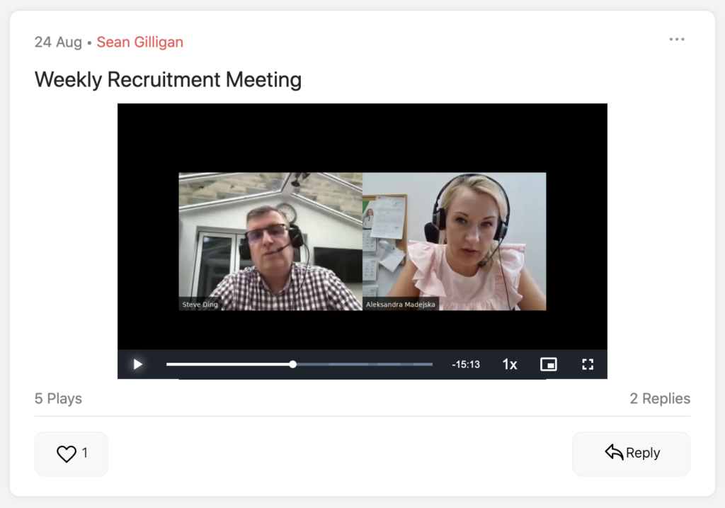 Recruitment Meeting Recording